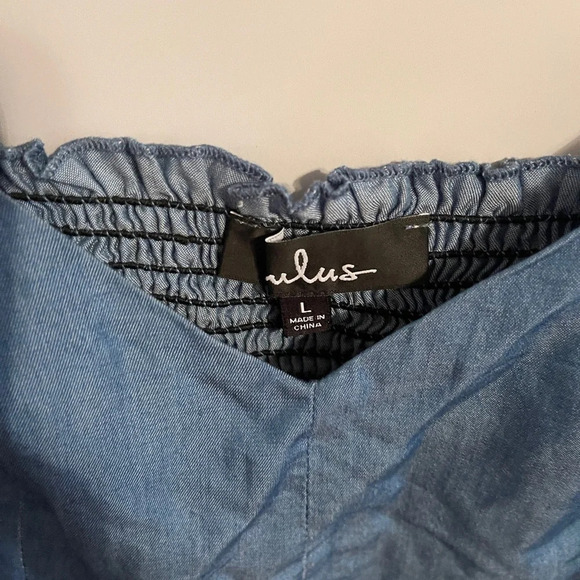 Lulus Denim Crop Top - Picture 4 of 5